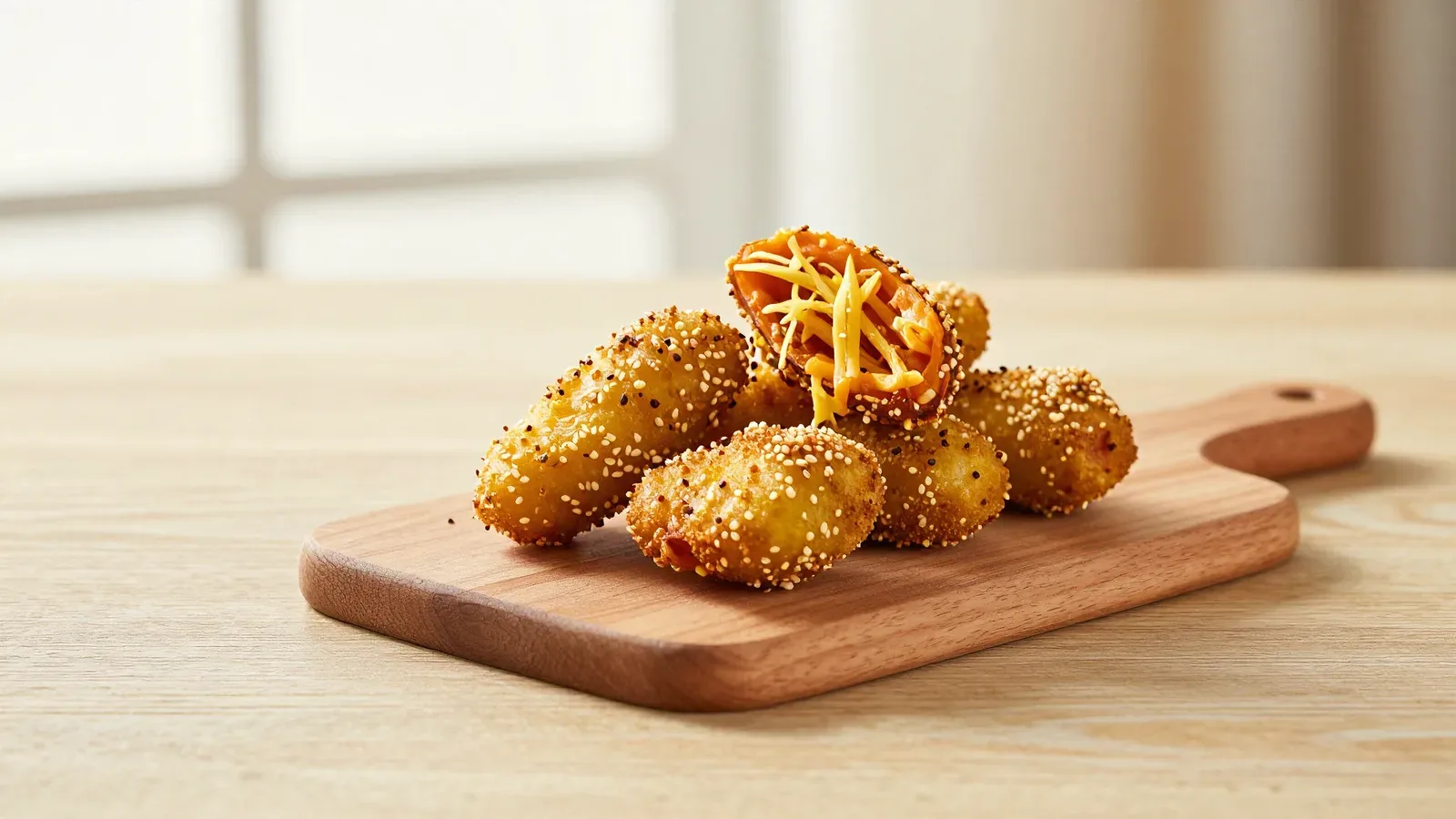 Bolinho de Batata-Doce com Frango