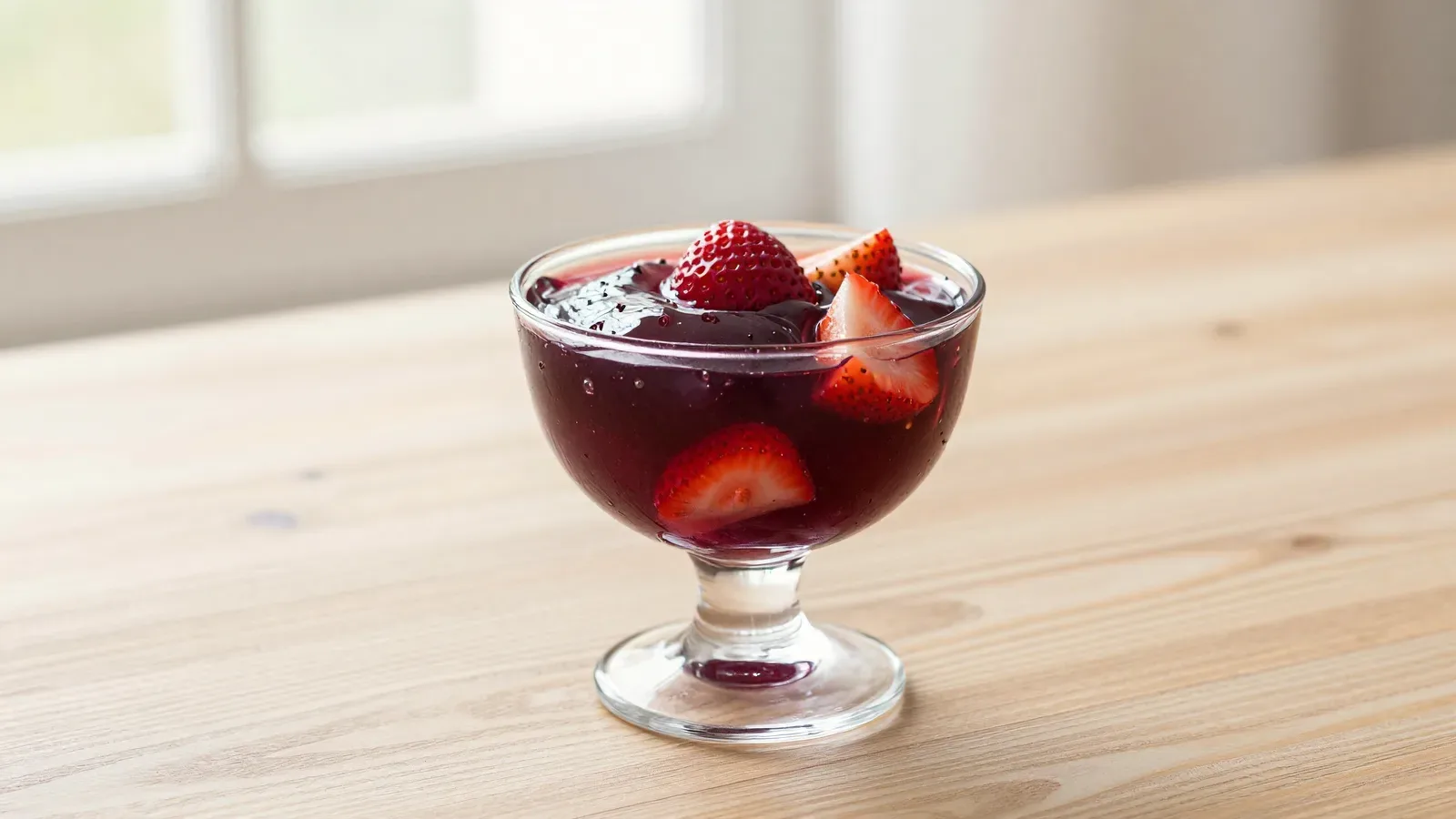 Gelatina de Uva com Morango