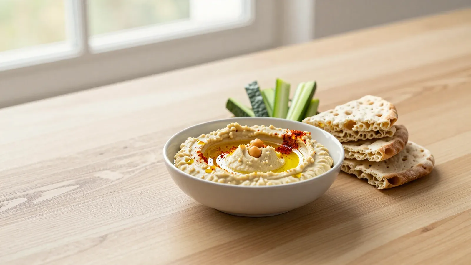 Hommus de Grão-de-Bico (Sem Tahine)