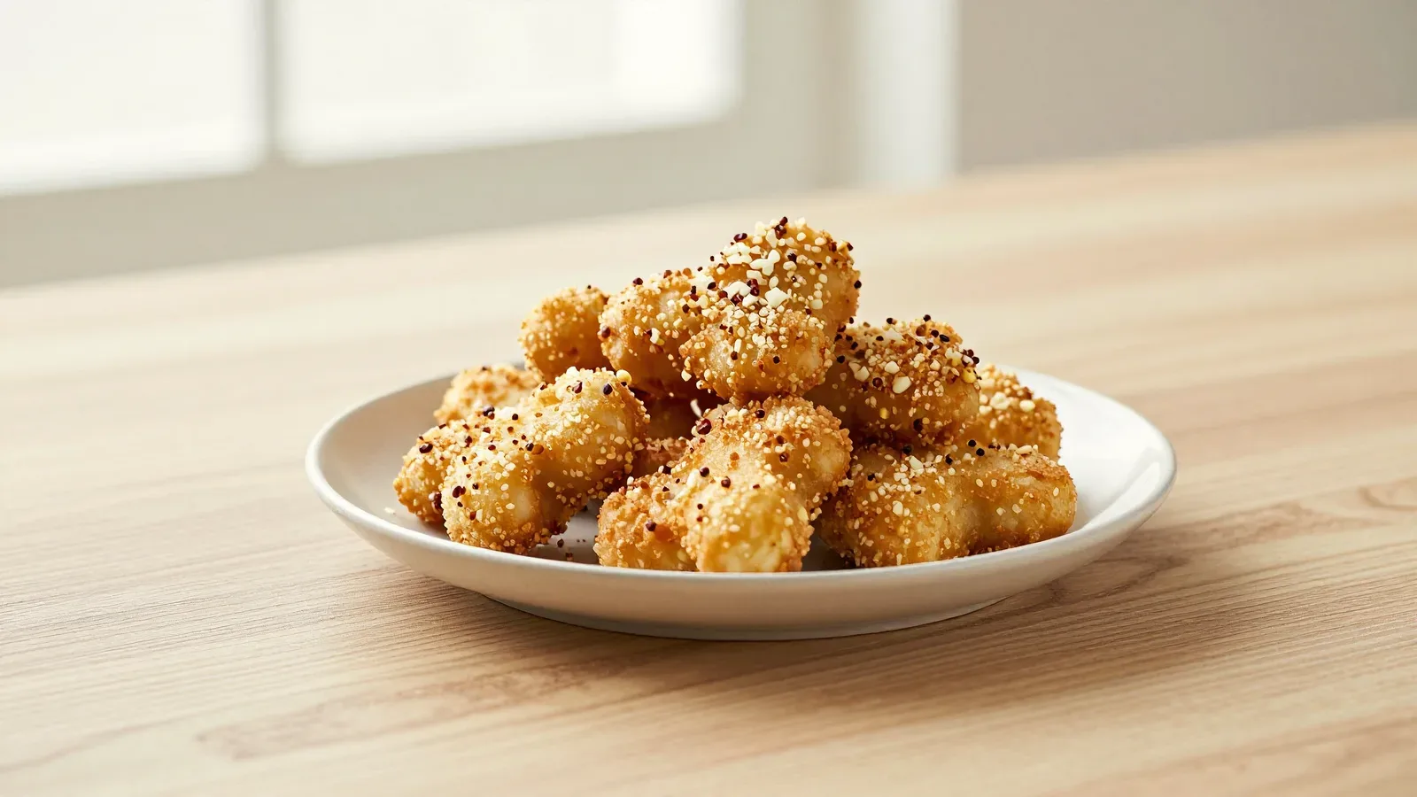 Nuggets de Frango com Crosta de Quinoa