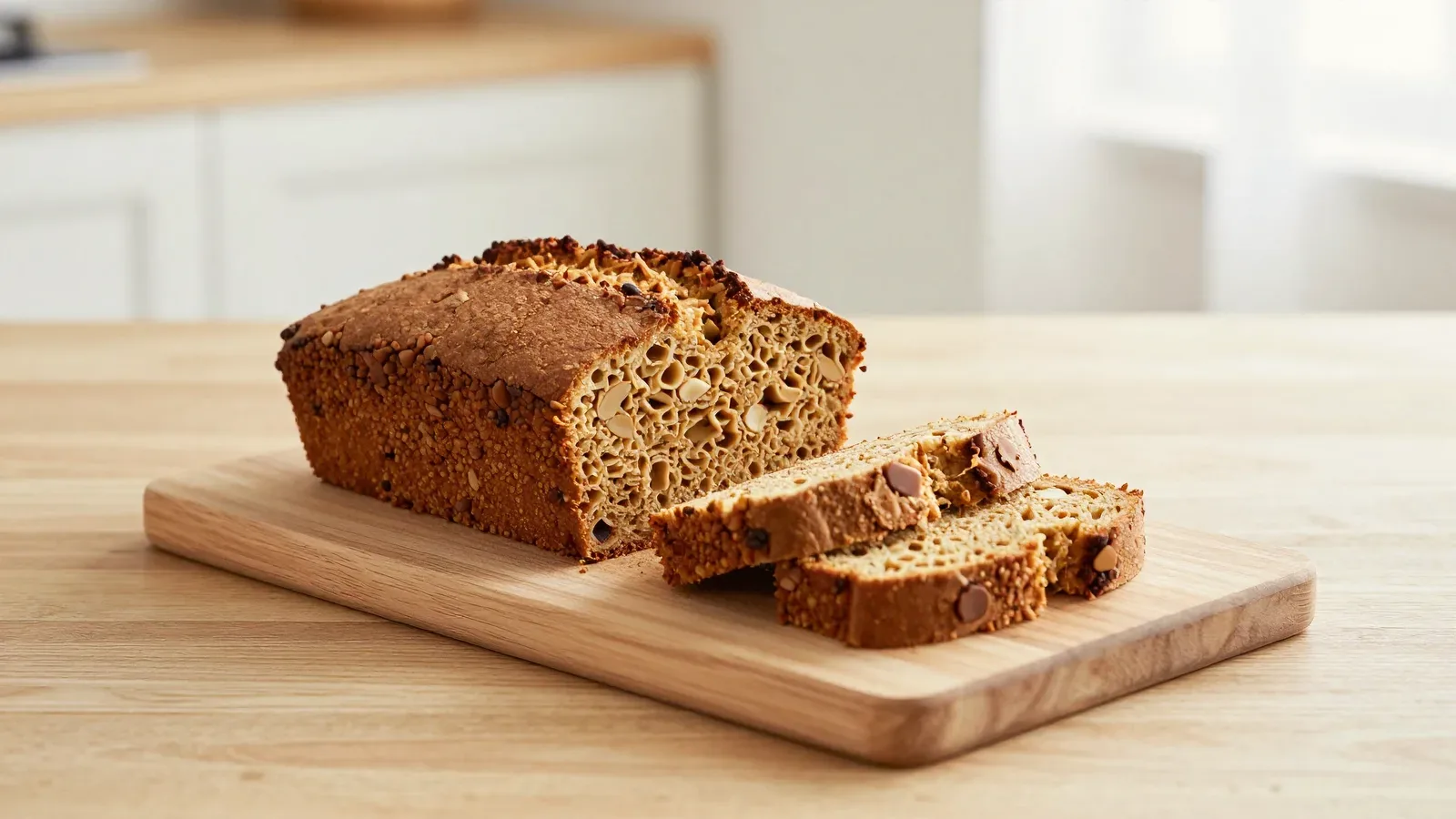 Pão Proteico de Amendoim