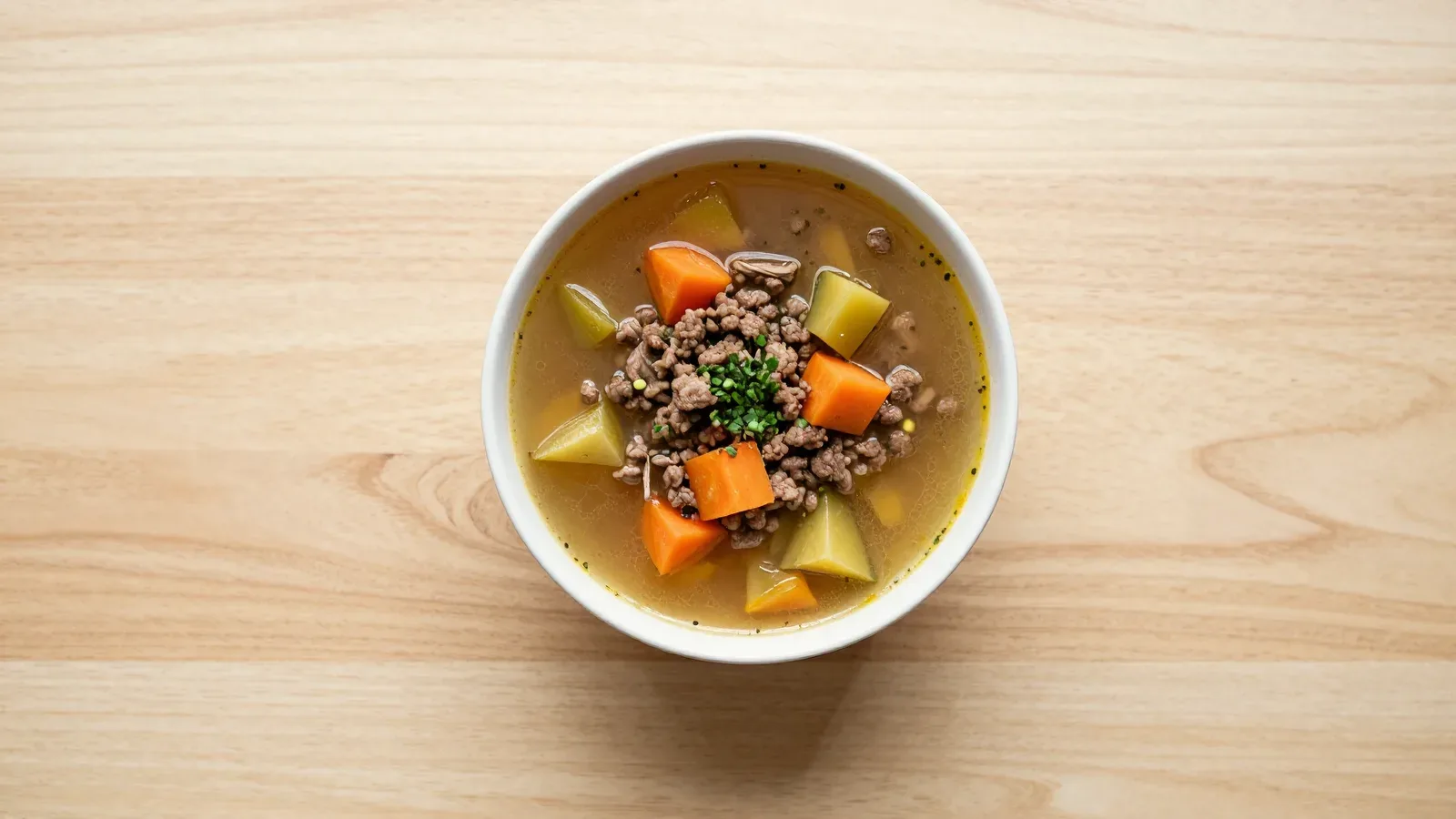 Sopa de Legumes com Carne Moída