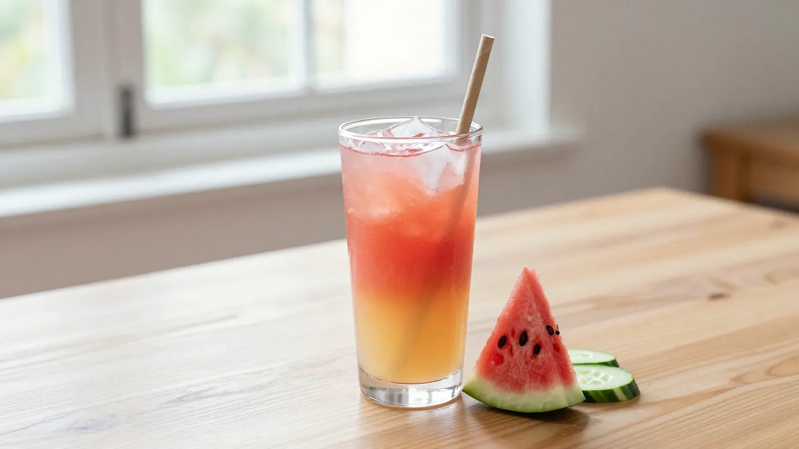 Suco de Abacaxi com Melancia e Pepino